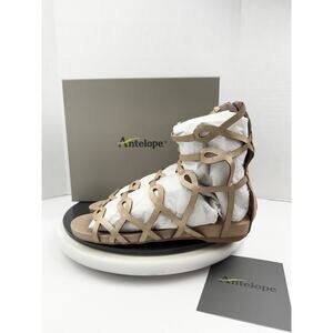 Antelope Laser Cut Gladiator Womens Size EU 40 US 9 Gold Metallic Sandals 129